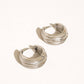 Gevrey Non-Tarnish Silver Hoop Earrings