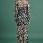 Noir Illusion Mesh Maxi Dress