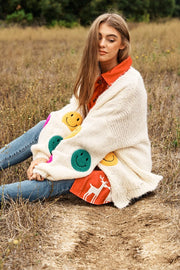 Le cardigan en tricot Fuzzy Smile