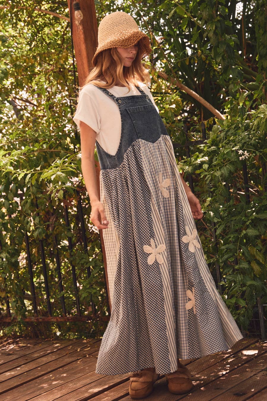 Hawthorn Stripe Patchwork Overall Dress