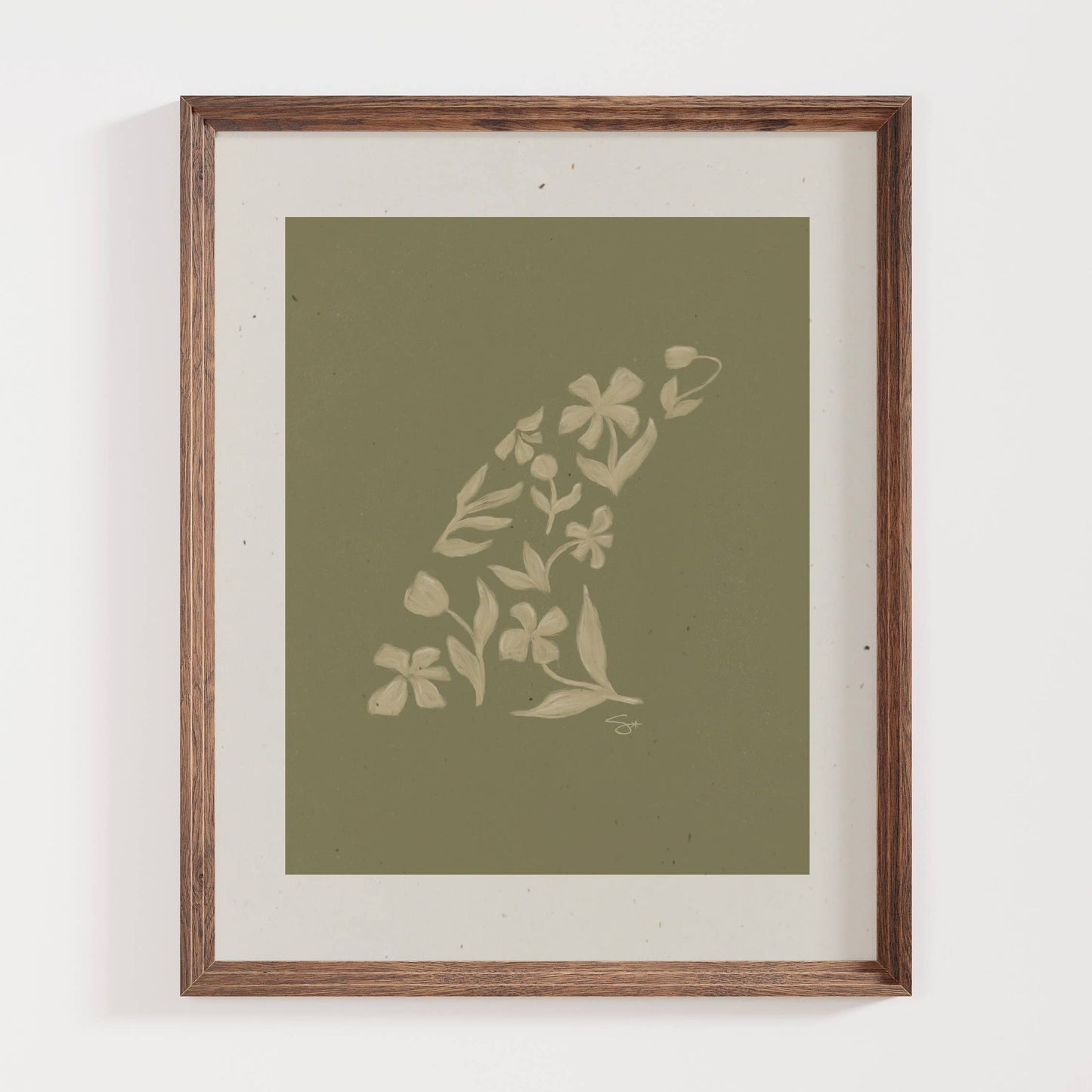 Green Floral Fin | Surf Inspired Print