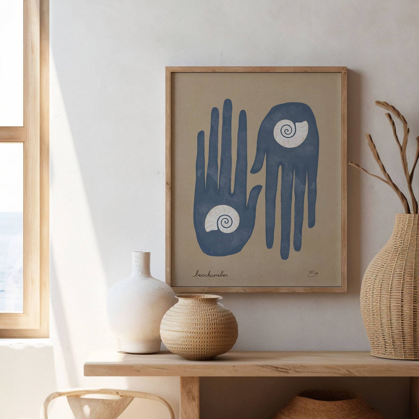 The Beachcomber | Coastal Art Print