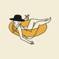 Float Cowgirl Western Art Print