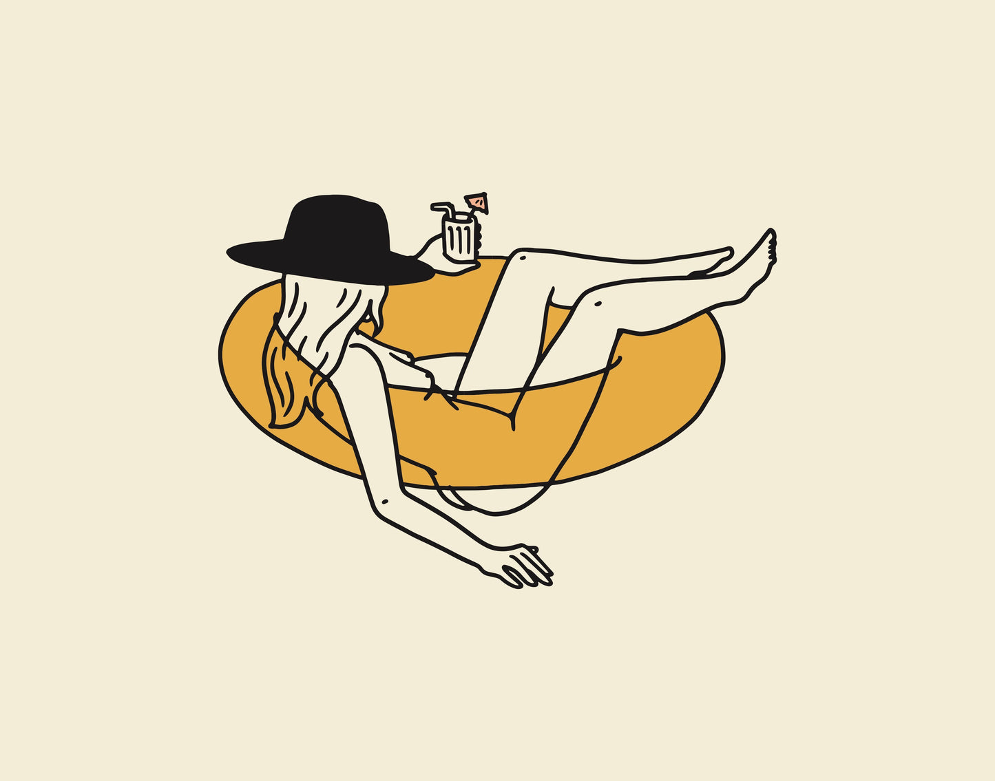 Float Cowgirl Western Art Print