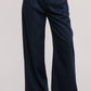 Monica Contrast Waistband Pleated Trouser Pants