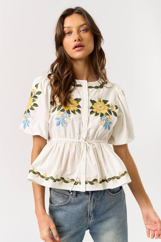 Alma Embroidered Blouse