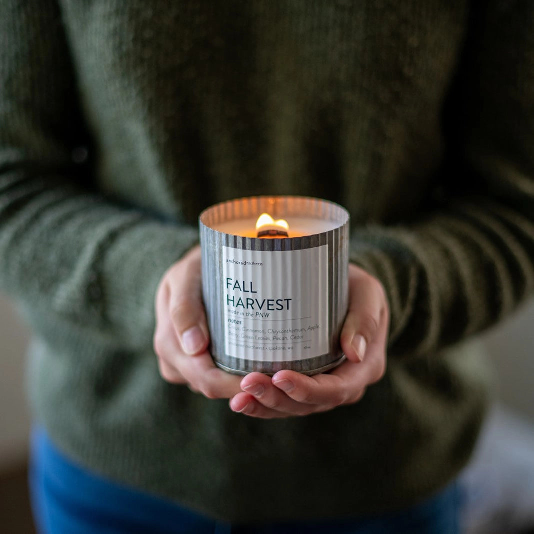 Fall Harvest Rustic Candle