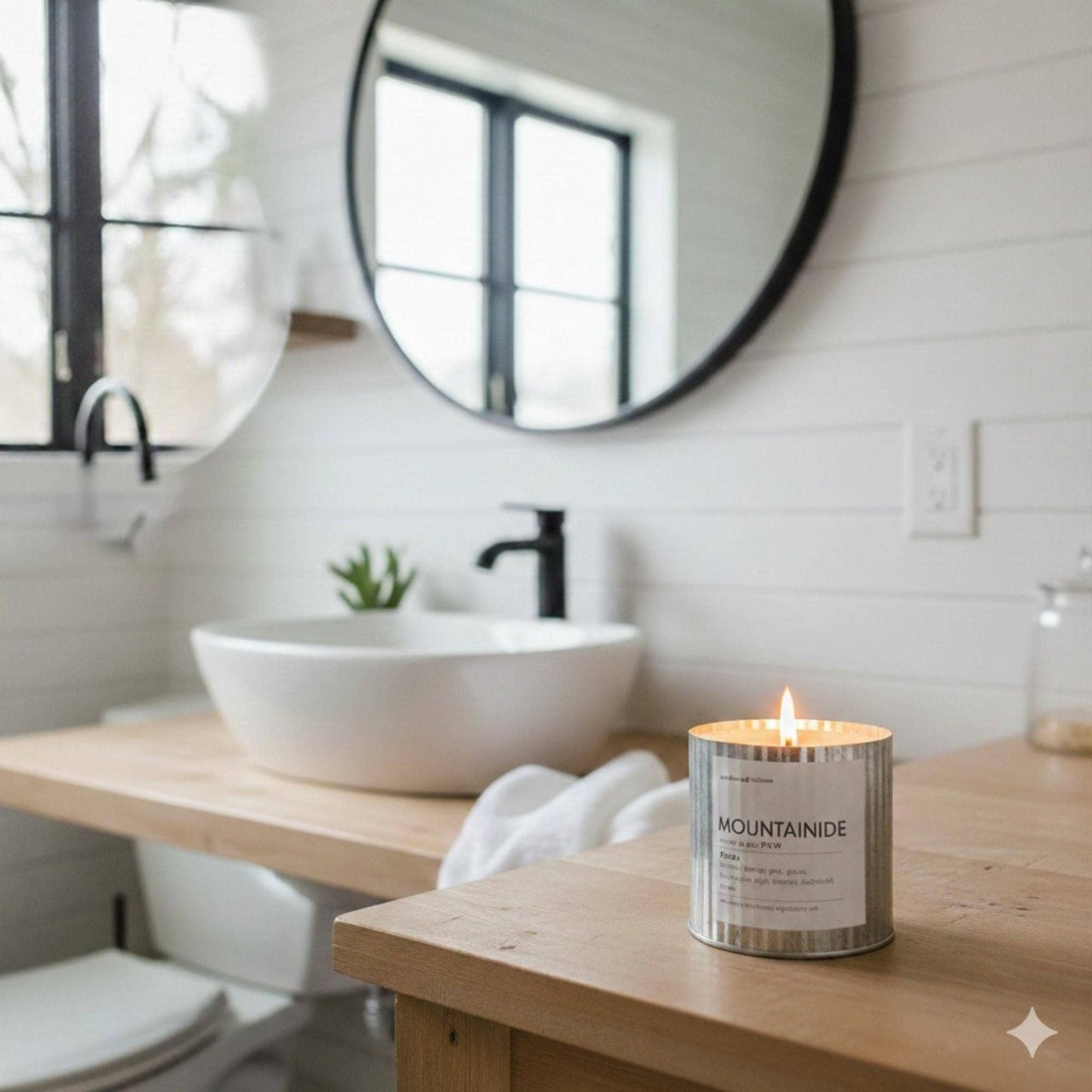 Beach Vibes Rustic Wood Wick Candle