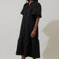 Ely Jacquard Floral Midi Dress