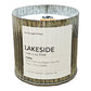 Bougie rustique au bord du lac
