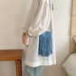 Madison Suede-Like Crossbody Bag w/Tassel