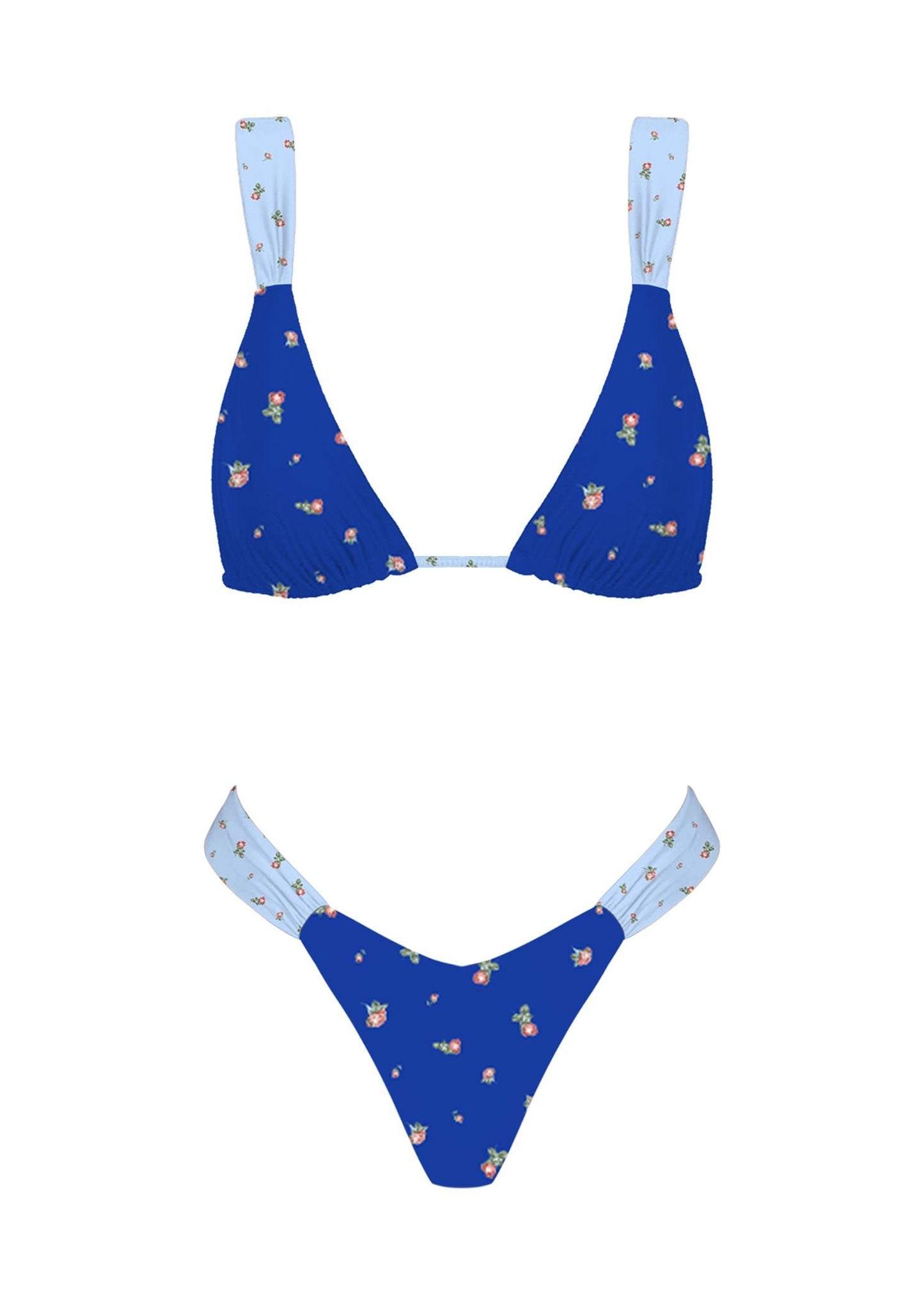 Summer Romance Bikini Bottom - Cobalt Floral