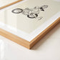 "Beer Run" Minimal Motorcycle Wall Art