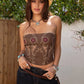 Dallas Floral Embroidered Bustier Top
