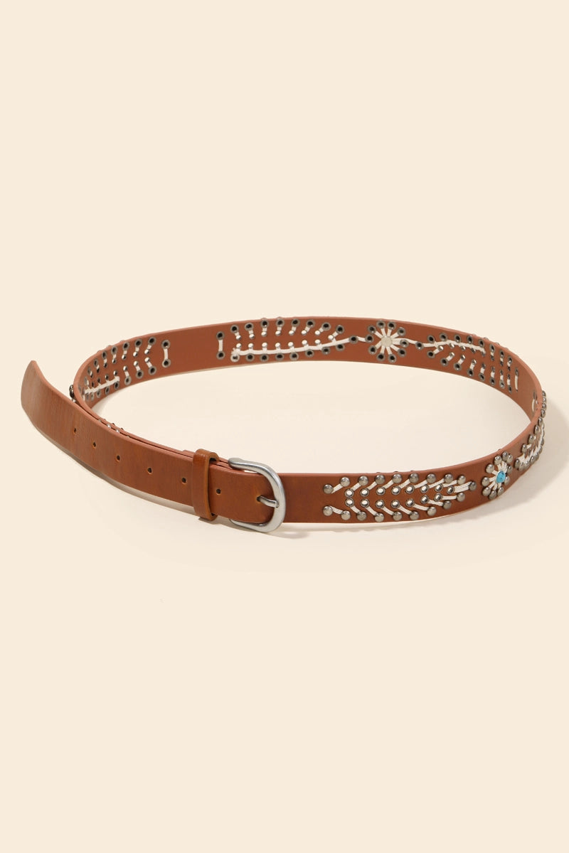 Western Boho Faux Leather Belt