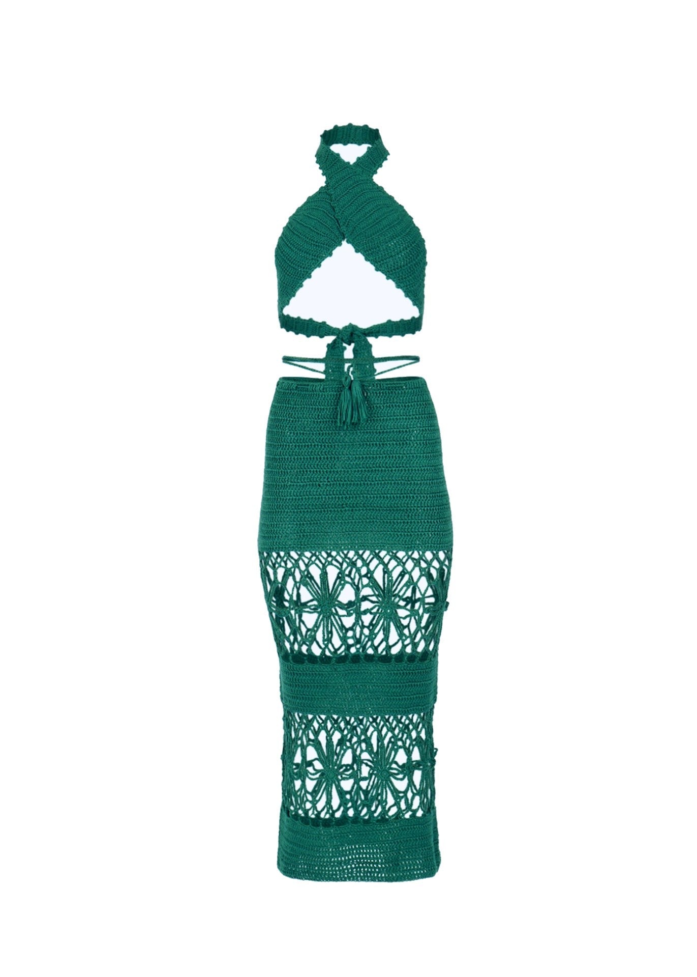 Amaya Crochet Two Piece Set - Emerald