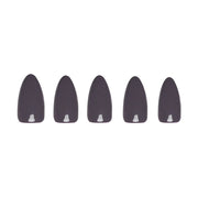 Ash Gray Press-On Nails - Short Almond