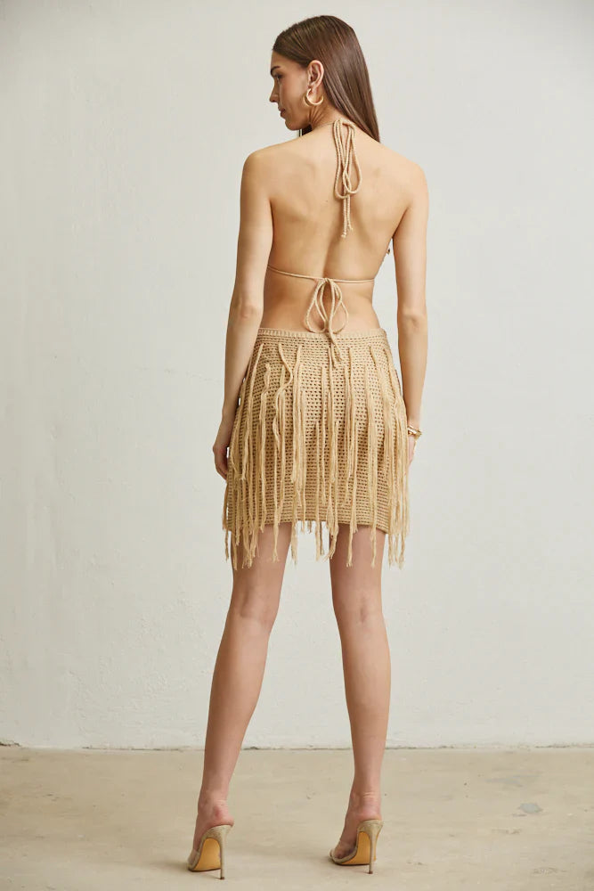 Gigi Fringe Crochet Dress