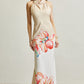 Blossom Cowl Neckline Satin Maxi Dress