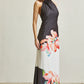 Blossom Cowl Neckline Satin Maxi Dress