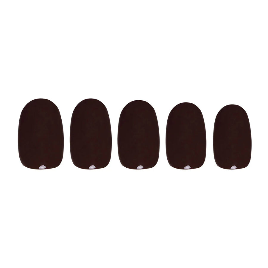 Bark Brown Press-On Nails - Short Round