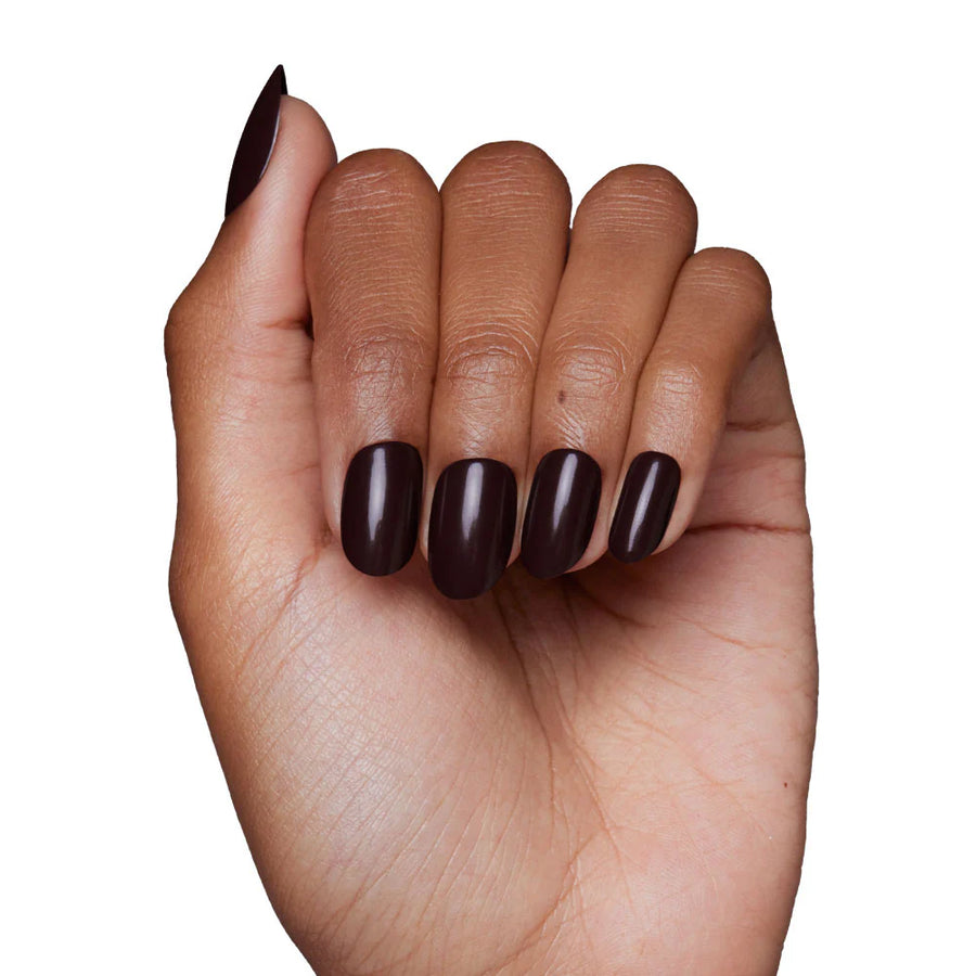 Bark Brown Press-On Nails - Short Round