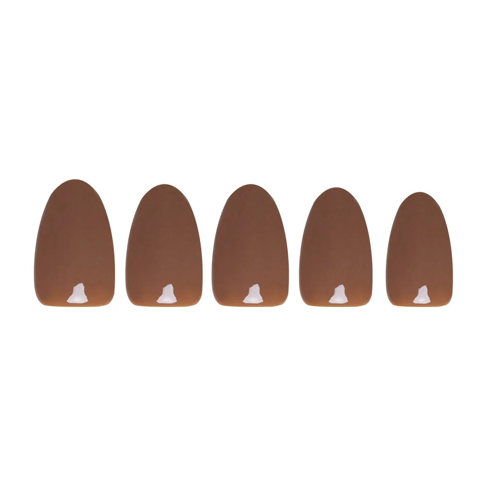 Chocolate Brown Press-On Nails - Short Round