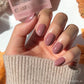 Fall Mauve Press-On Nails - Short Oval