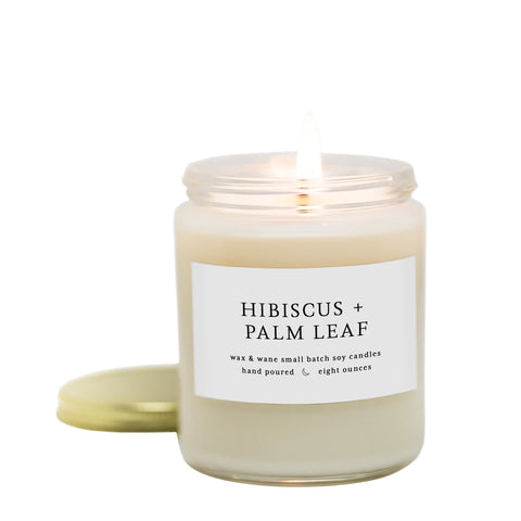 Hibiscus + Palm Leaf Candle