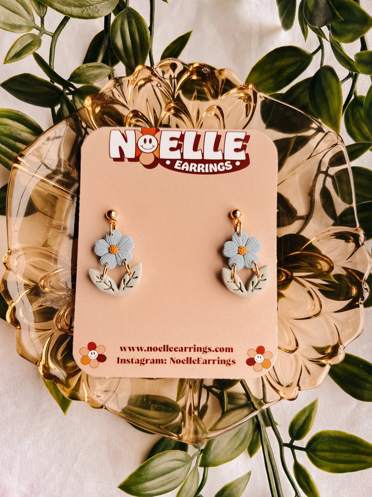 Blue Mini Bloom Earrings