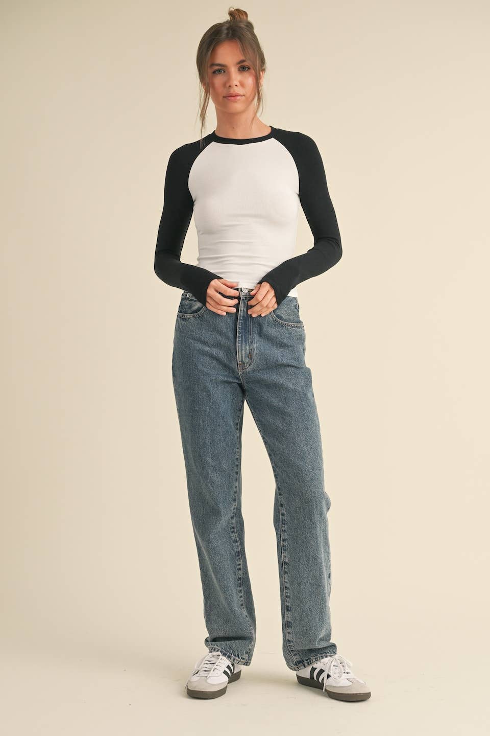 Y2K Raglan Long Sleeve Tee