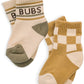 Baby/Toddler Half-Crew Socks 2-Pack, Checkered & Bubs Stripe