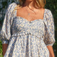 South France Babydoll Puff Sleeve Top