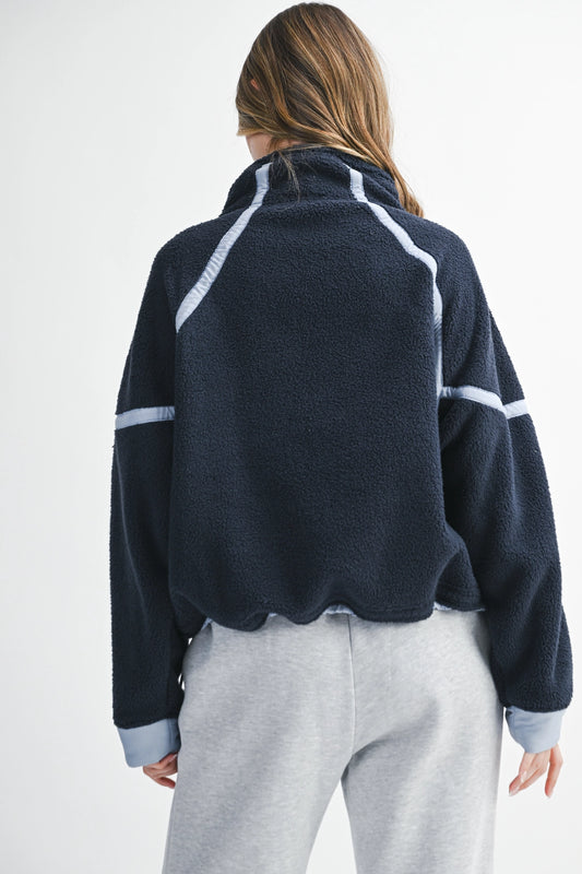 Laney Contrast Trim Half-Zip Fleece