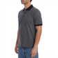 Owen Jacquard Short Sleeve Ribbed Polo - Black