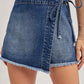 Brianna Denim Wrap Skort
