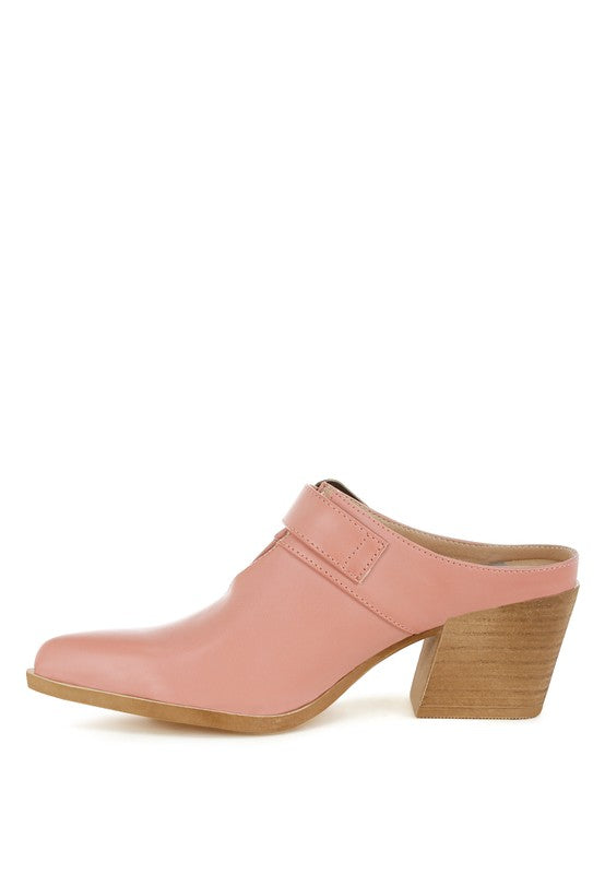 Holler Carved Buckle Statement Mules