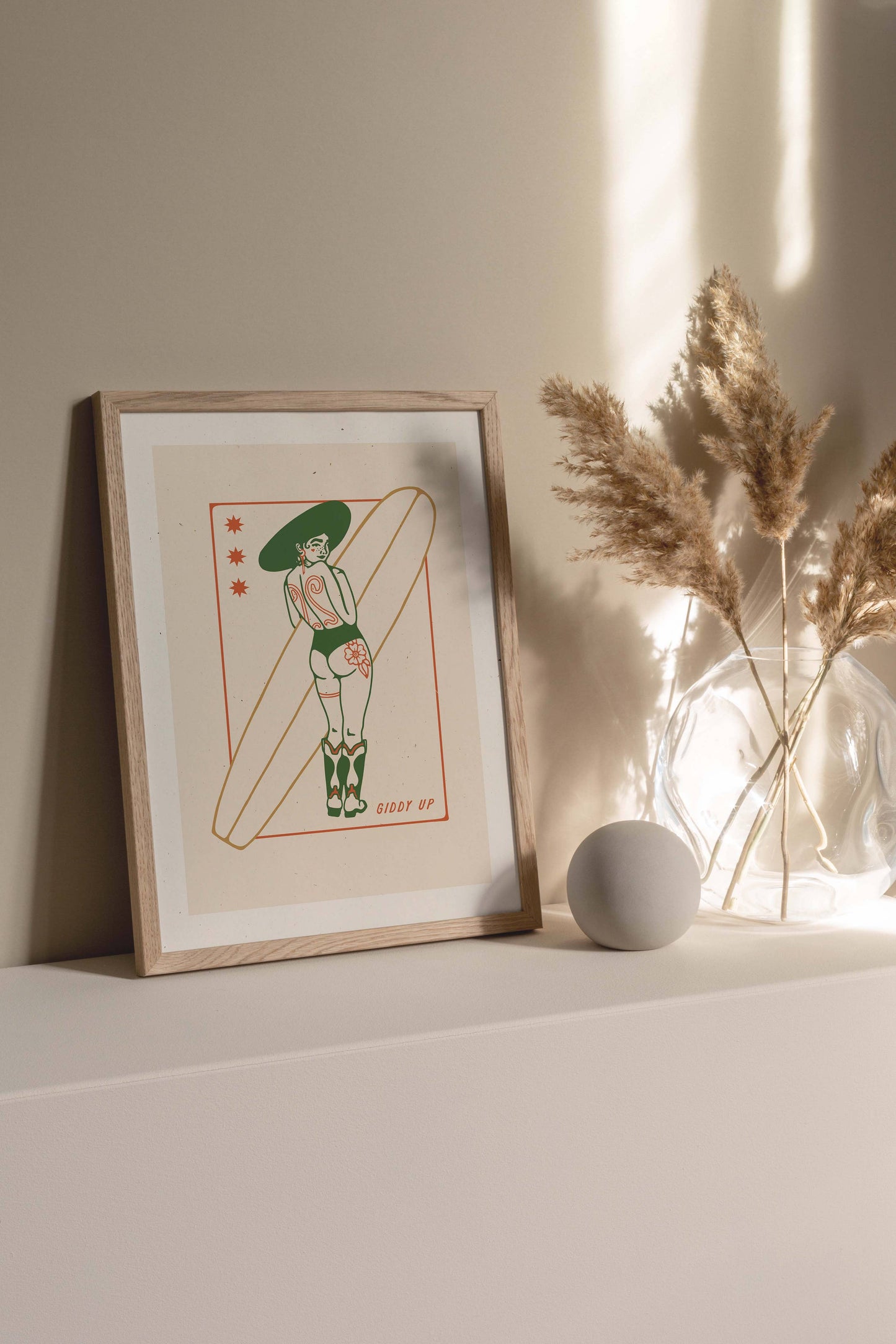 Giddy Up | Coastal Cowgirl Art Print