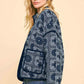 Otto Vintage Print Open Front Jacket