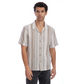 Phillip Vertical Stripe Textured Knit Button Up Shirt