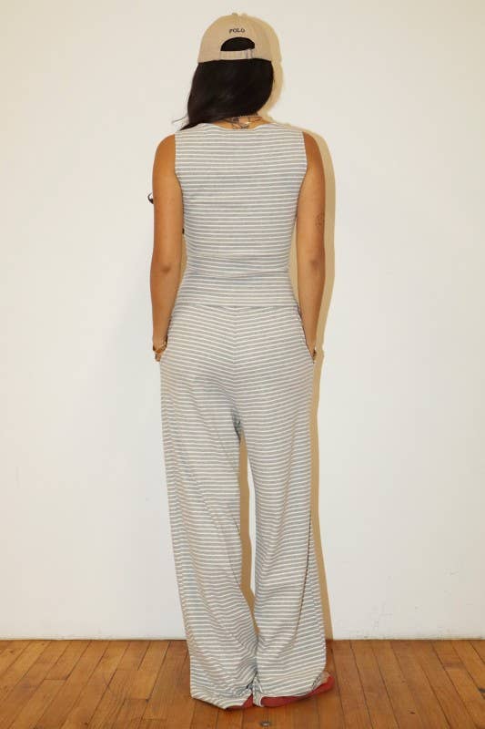 Emmy Striped Button-Front Tank Top