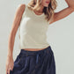 Naomi Contrast Trim Sweater Tank