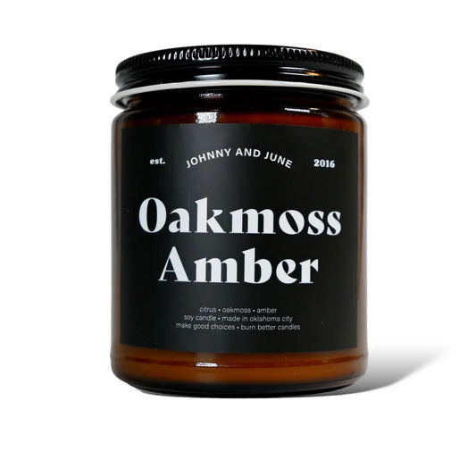 Oakmoss Amber 8oz Soy Candle