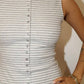 Emmy Striped Button-Front Tank Top