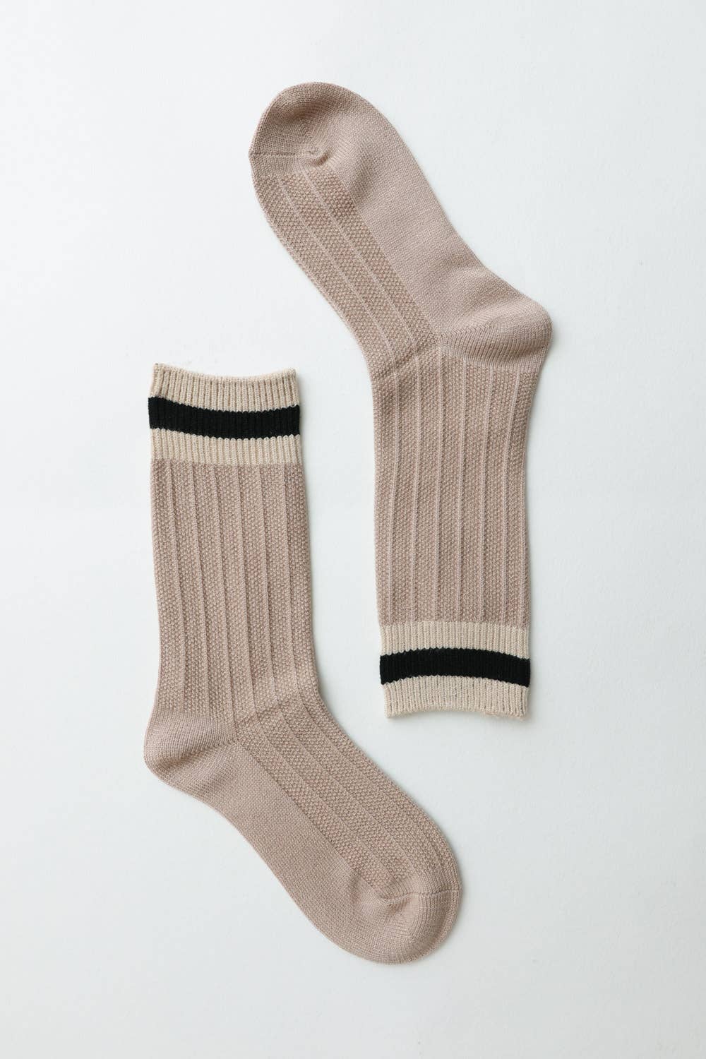 Retro Color Block Wool Blend Crew Socks