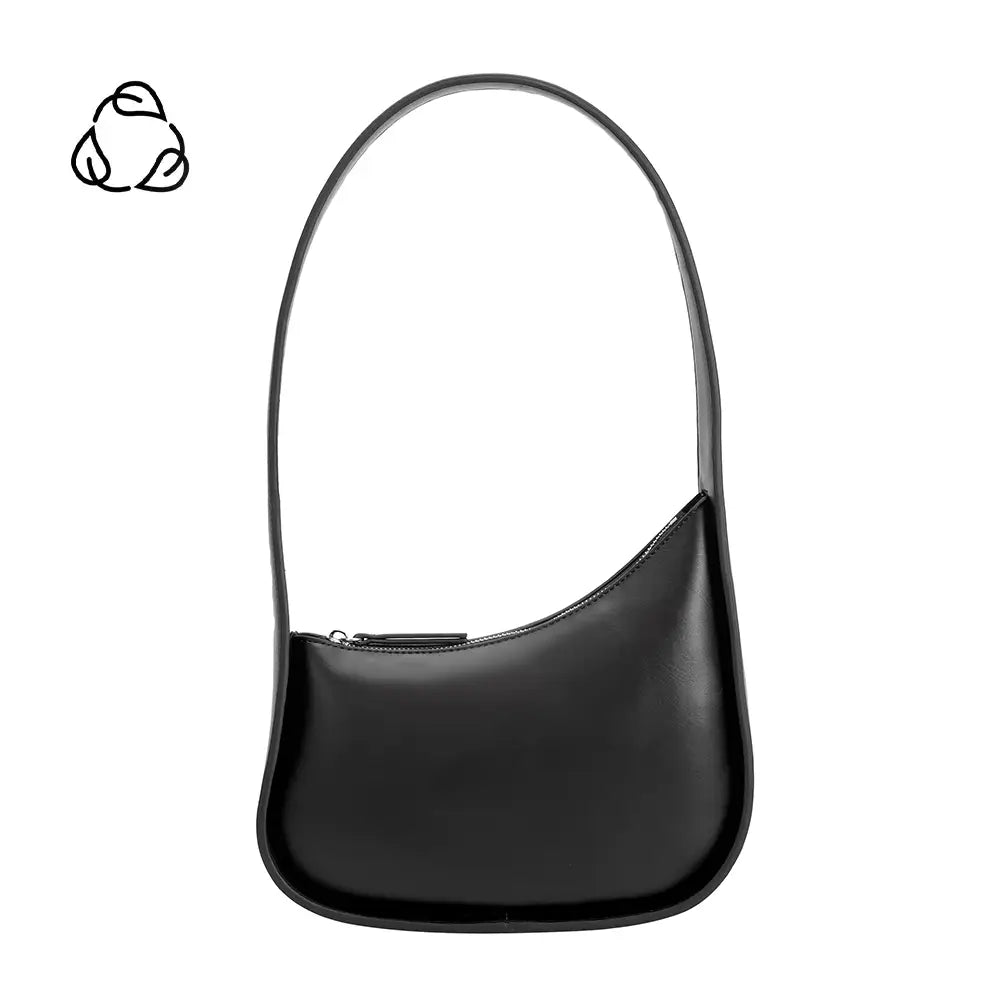 Willow Recycled Vegan Shoulder Bag - Black