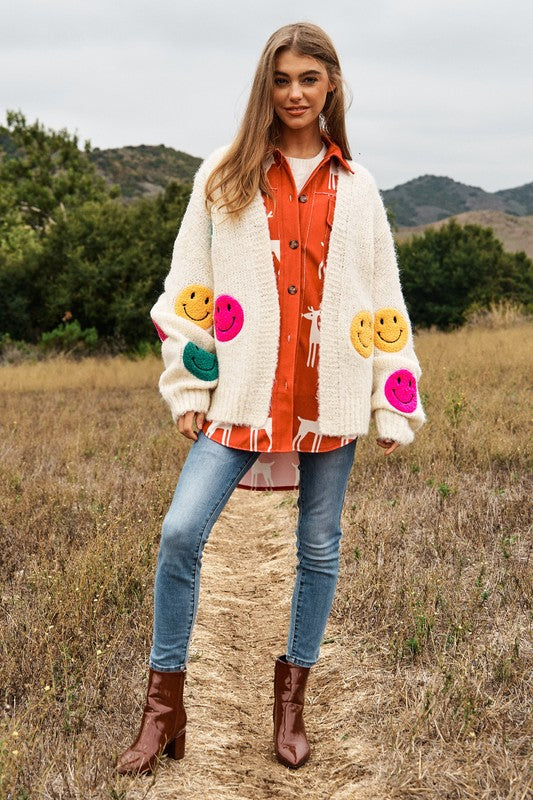 The Fuzzy Smile Knit Cardigan