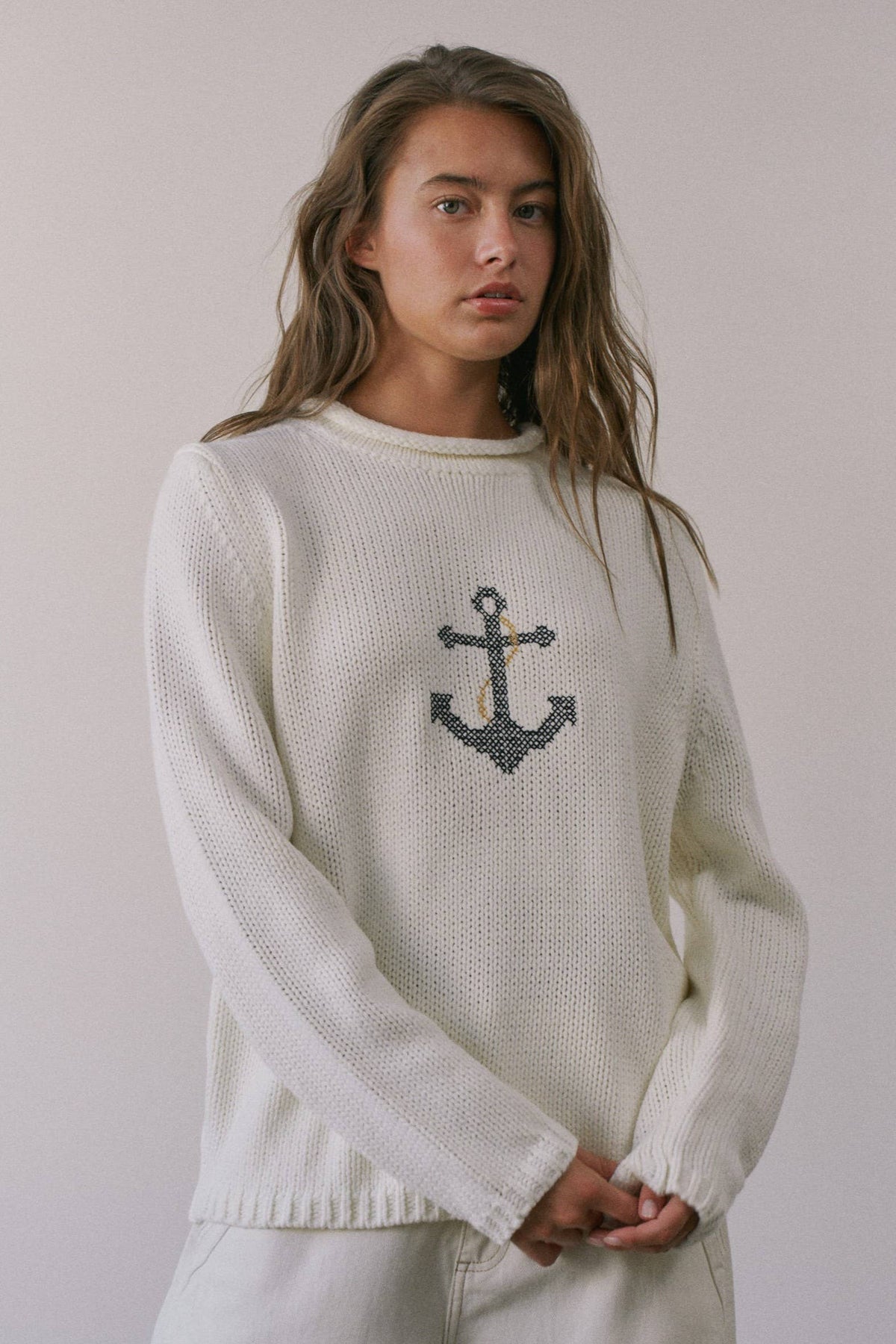 Coastal Anchor Knit Sweater