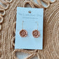 Dainty Peach Floral Hoops