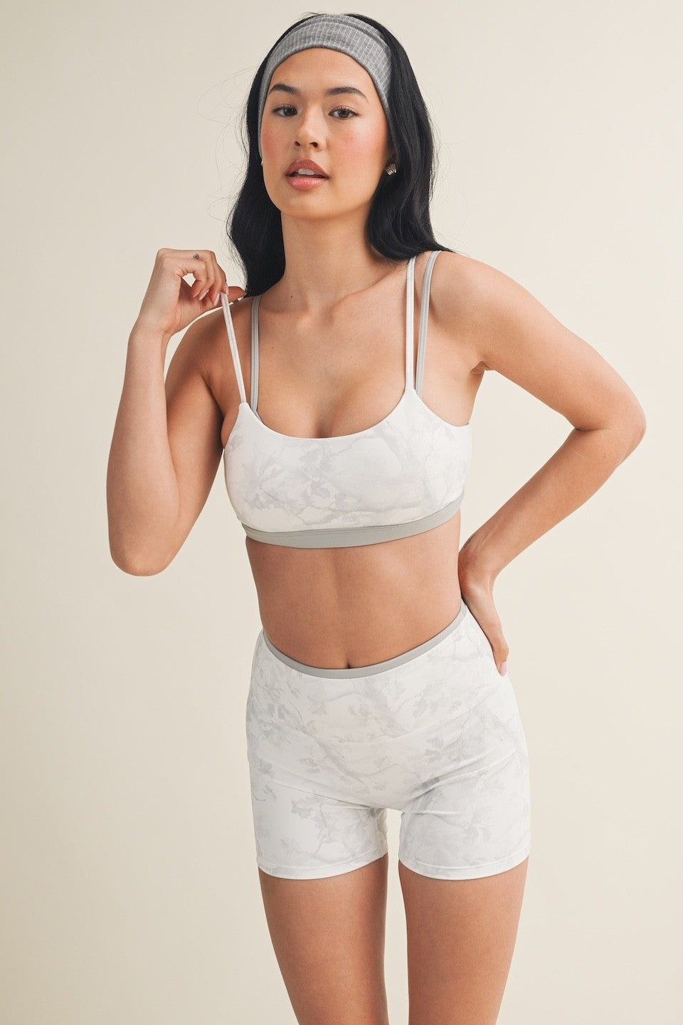 Camo Print Double Layered Sports Bra